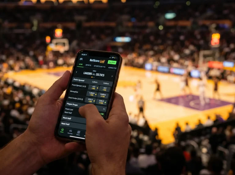 Pantalla con mercados de apuestas en vivo durante un partido de Euroliga