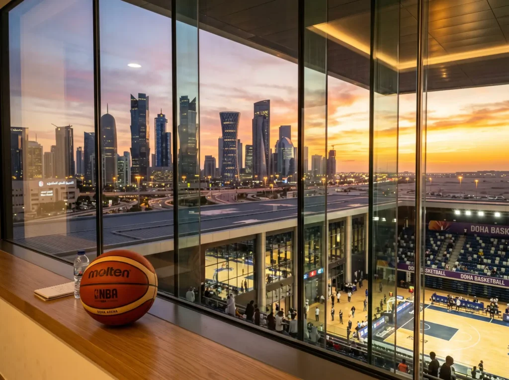 Logo de Dubai Basketball junto al logotipo de la Euroliga simbolizando la expansión